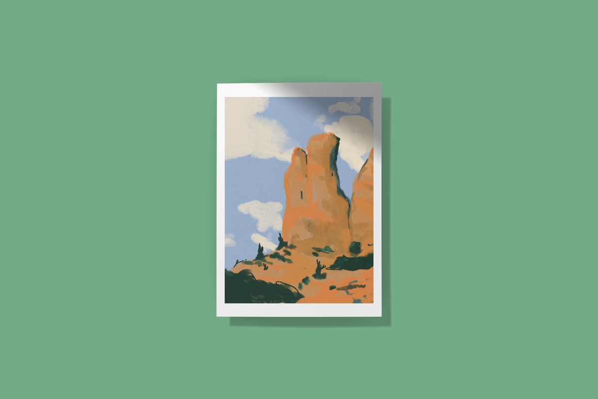 Windy Desert, print A5